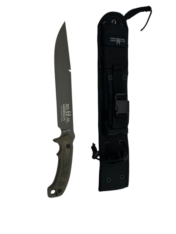 BUCK KNIVES HOODLUM SURVIVAL KNIFE 5160 CARBON (1 of 5)