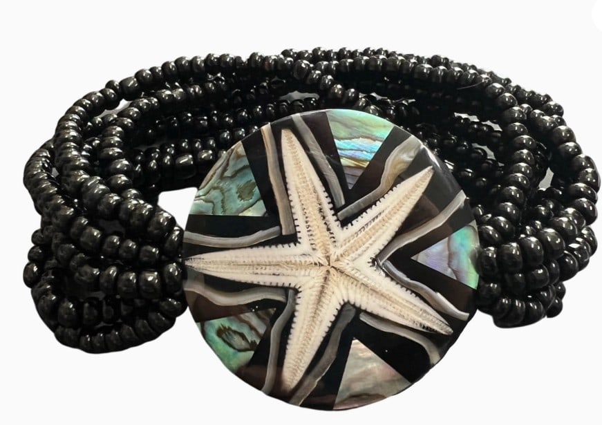 STARFISH AND ABALONE STRETCH BRACELET (1 of 2)