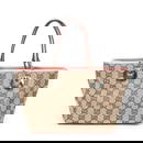 GUCCI MINI ECLIPSE TOTE HANDBAG BEIGE/PINK