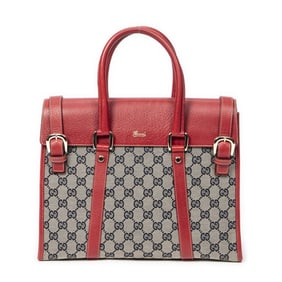 GUCCI TOP FLAP BUSINESS BAG MONOGRAM CANVAS