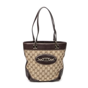GUCCI SMALL PUNCH TOTE MONOGRAM CANVAS BAG