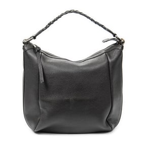 GUCCI BAMBOO BAR HOBO GRAINED LEATHER SHOULDER BAG