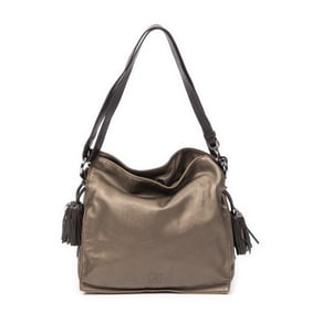 LOEWE TASSEL FLAMENCO BRONZE CALFSKIN LEATHER BAG