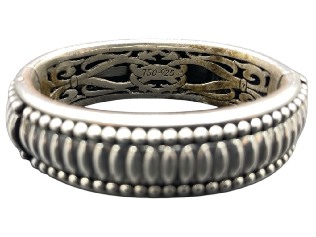 CAVIAR BANGLE BRACELET GOLD AND SILVER 83.95G (1 of 8)