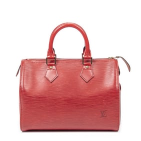 LOUIS VUITTON SPEEDY 25 RED EPI LEATHER HANDBAG