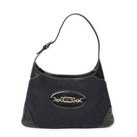 GUCCI PUNCH HOBO MONOGRAM CANVAS SHOULDER BAG