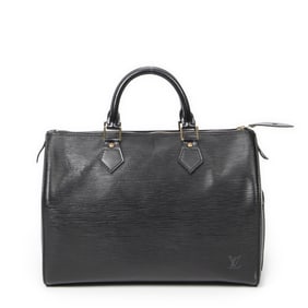 LOUIS VUITTON SPEEDY 30 BLACK EPI LEATHER HANDBAG