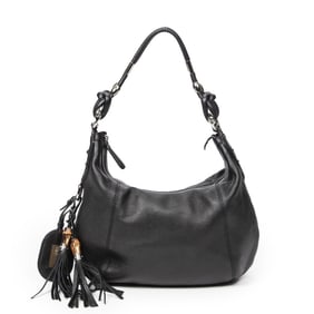 GUCCI TECHNO HORSEBIT HOBO GRAINED LEATHER BAG