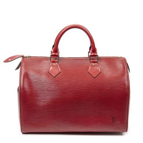 LOUIS VUITTON SPEEDY 30 RED EPI LEATHER HANDBAG