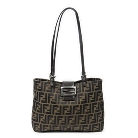 FENDI OPEN TOTE ZUCCA CANVAS SHOULDER BAG