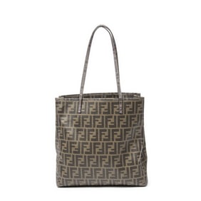 FENDI VERTICAL OPEN TOTE COATED CANVAS BAG