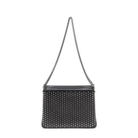 LOUBOUTIN LARGE SPIKED TRILOUBI CHAIN LEATHER BAG