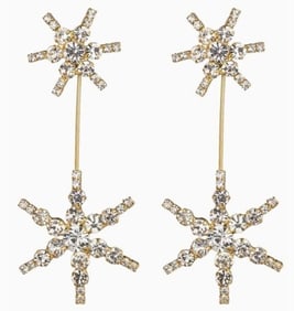 NIB EYECANDY LA NORTH STAR STATEMENT DROP EARRINGS