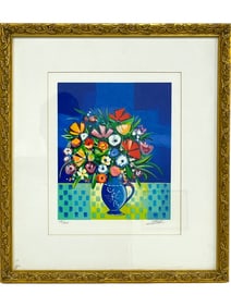 JEAN CLAUDE PICOT SIGNED LITHOGRAPH FRAMED 17"