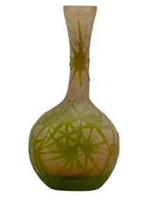 GALLE GREEN BOTANICAL VASE 5.5"