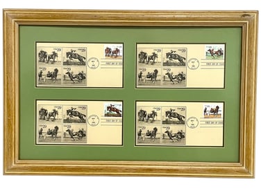 COLLECTION OF VINTAGE USPS HORSE RACING STAMPS