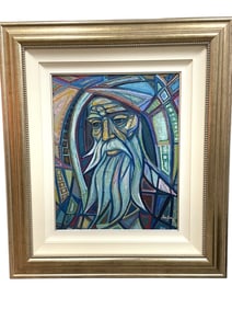 IRVING AMEN PROPHET OIL PAINTING 47"