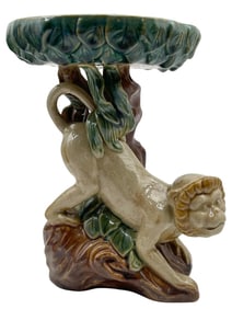MAJOLICA STYLE MONKEY PLANTER 11"