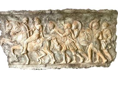 LARGE CLASSICAL-STYLE WALL RELIEF SCULPTURE 76"