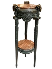 NEOCLASSICAL STYLE RAMS HEAD PEDESTAL TABLE 41"