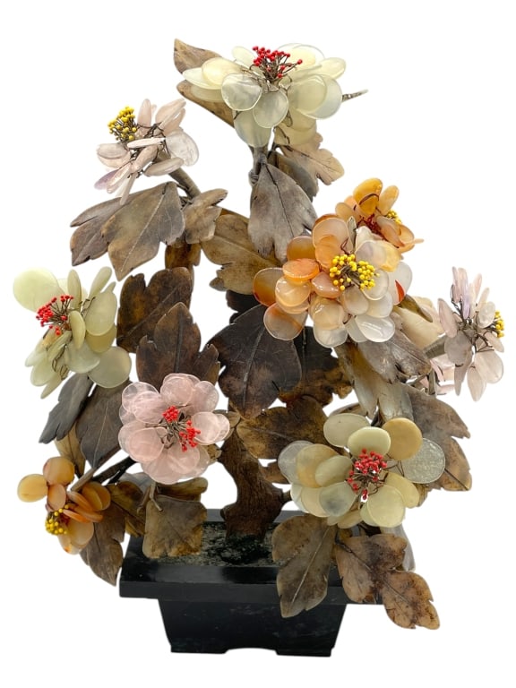 CHINESE GEMSTONE FLOWER TREE 12" (1 of 5)