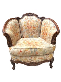 VINTAGE FRENCH BERGERE ARMCHAIR
