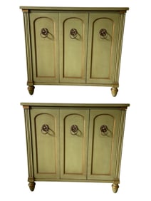 PAIR OF NEOCLASSICAL STYLE MID MOD CABINETS