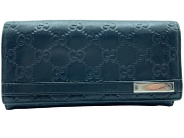 GUCCI BLACK GUCCISIMA LONG WALLET
