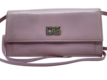 DOLCE & GABBANA PINK PATENT LEATHER CROSSBODY