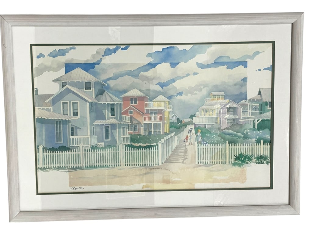 P. BRENT COASTAL WATERFRONT PRINT 42.5" (1 of 5)