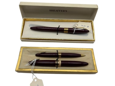 VINTAGE SHEAFFER BURGUNDY FOUNTAIN PEN