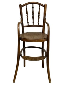 ANTIQUE BENTWOOD CHILD’S HIGH CHAIR 37"