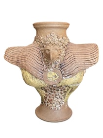 UNIQUE SCULPTURAL ART POTTERY PIECE 16"