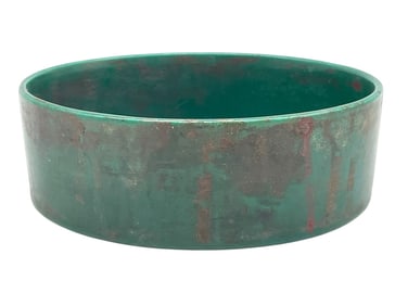 VINTAGE GREEN CERAMIC BOWL 6"