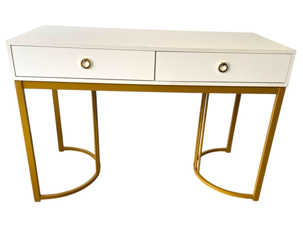 CONTEMPORARY TWO-DRAWER CONSOLE DESK (1 of 7)