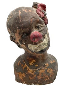 SAD CLOWN BUST SCULPTURE 11.5"