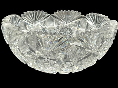 AMERICAN BRILLIANT CUT GLASS BOWL 11"
