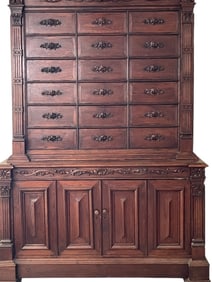 MONUMENTAL GOTHIC REVIVAL CABINET 91"