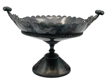 VINTAGE SILVER CENTERPIECE COMPOTE 11"