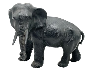 CAST BRONZE ELEPHANT SCULPTURE 8"