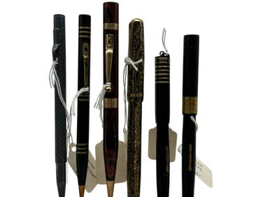 GROUP OF 6 VINTAGE FOUNTAIN AND MECHANICAL PENS