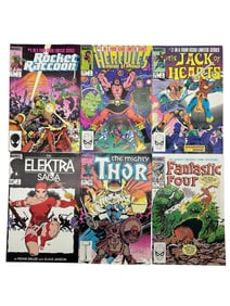 LOT OF 6 VINTAGE MARVWL COMICS