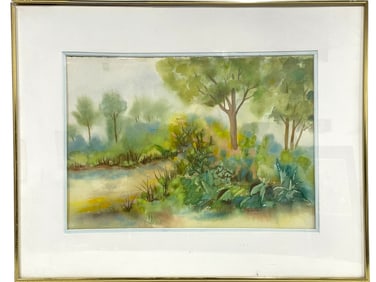 ORIGINAL VANDERKLOOT WATERCOLOR LANDSCAPE 28"