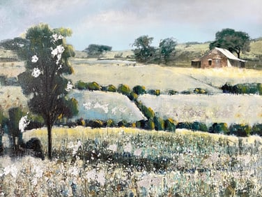 COUNTRYSIDE LANDSCAPE GICLEE PRINT ON CANVAS 40"