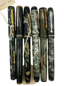 LOT OF 6 VINTAGE FOUNTAIN PENS