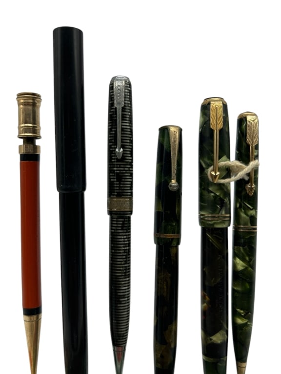 LOT OF 6 VINTAGE PENS AND PENCIL SET (1 of 5)