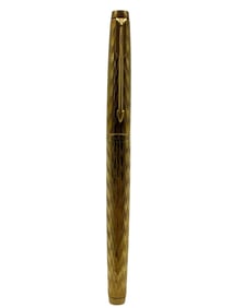 PARKER 75 FOUNTAIN PEN – GOLD-PLATED GODRON PATTEN