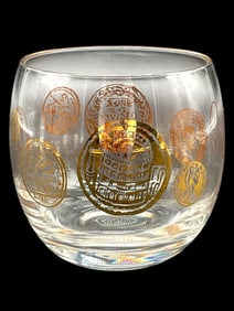 FEDERAL GLASS ROMA COINS GLASS 3"