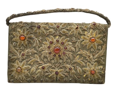 VINTAGE EMBELLISHED EVENING BAG 8"