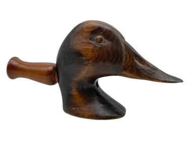 VINTAGE HAND-CARVED WOODEN DUCK CALL 9"
